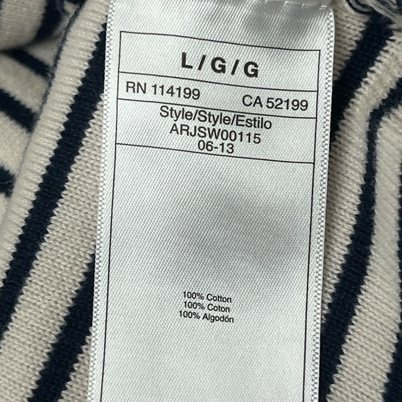 Roxy Black & White Striped V-Neck Hoodie Pullover Top Women’s L - Picture 8 of 10